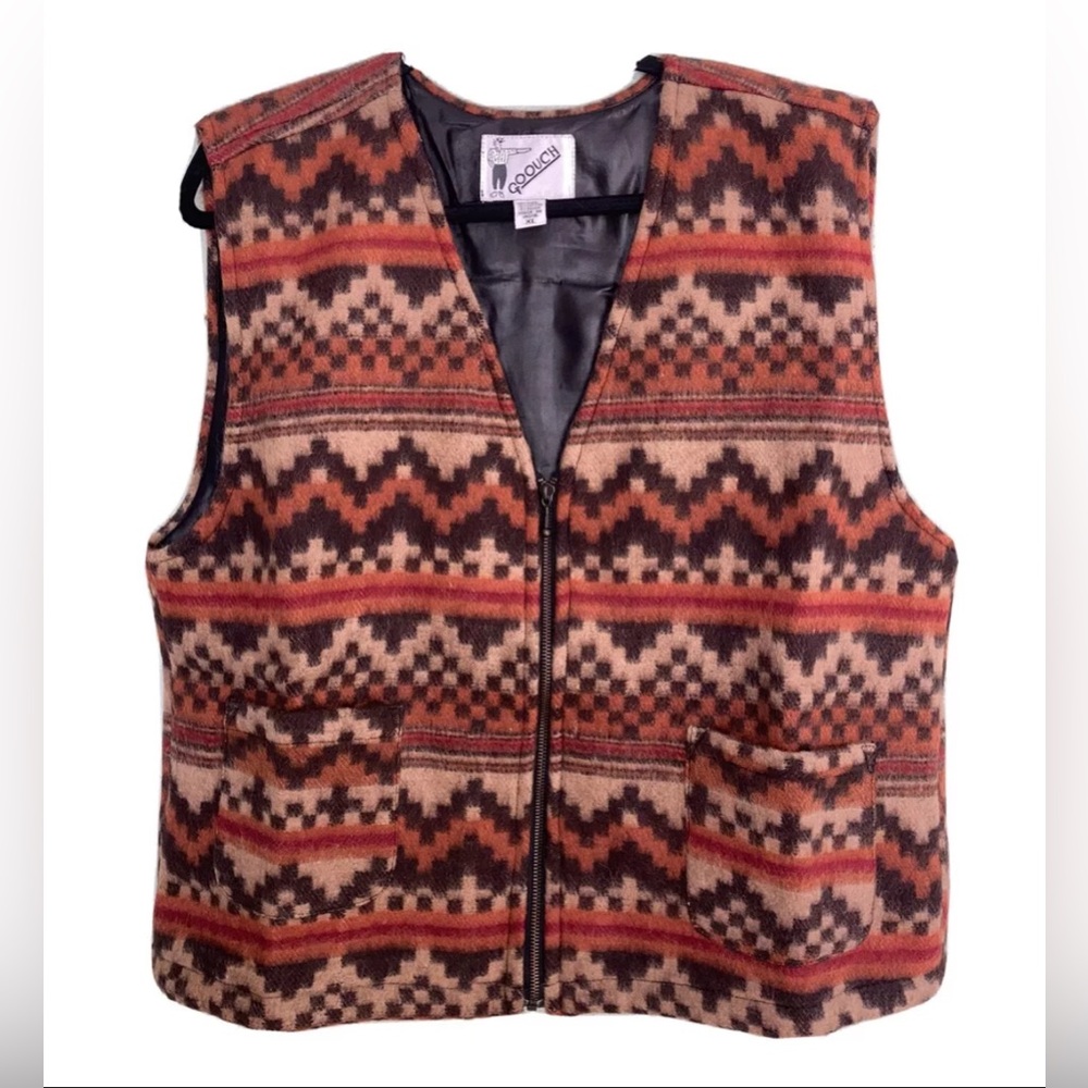 Mens Vintage Goouch Western Style Wool XL Vest
